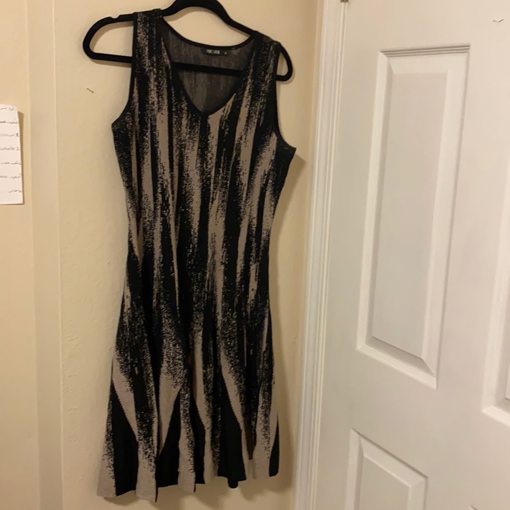 Nic + Zoe Black and Tan Dress Medium